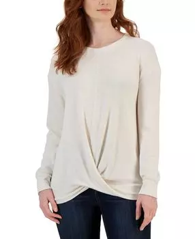 Женский топ с круглым вырезом и застежкой спереди, созданный для macy's Style &amp; Co, мульти