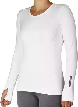 Женский топ с круглым вырезом из замши Hot Chillys Micro-Elite, белый