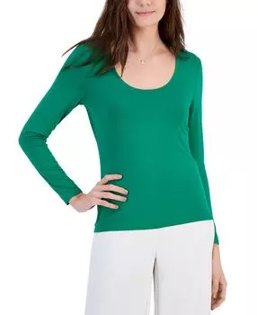 Женский топ с круглым вырезом, созданный для macy's INC International Concepts, мульти