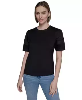 Женский топ с логотипом KARL LAGERFELD PARIS, черный