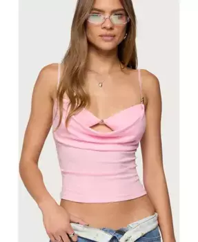 Женский топ с многослойным бра и воротником-хомутом Edikted, розовый