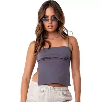 Женский топ с открытой спиной и прямым вырезом Edikted, серый