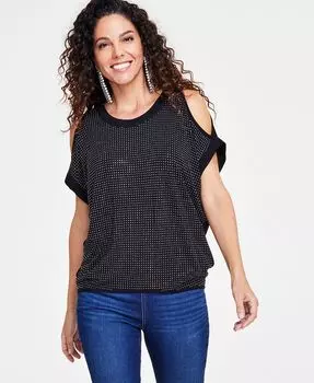 Женский топ с открытыми плечами и шипами I.N.C. International Concepts, черный