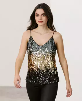 Женский топ с пайетками Vero Moda, черный