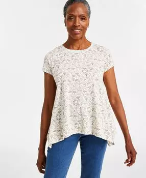 Женский топ с платком и подолом с принтом Style & Co