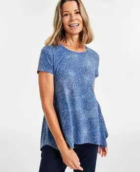 Женский топ с платком и подолом с принтом Style & Co