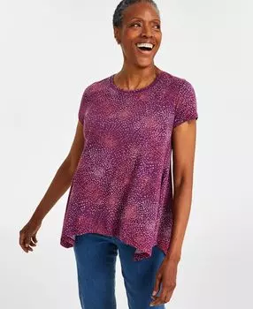 Женский топ с платком и подолом с принтом Style & Co