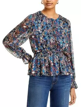 Женский топ с принтом и сборками Koko + Mason, синий/мультиколор