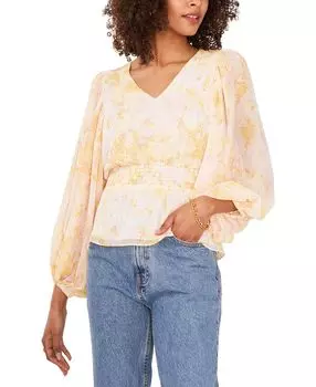 Женский топ с присборенной баской и v-образным вырезом Sam &amp; Jess, мульти