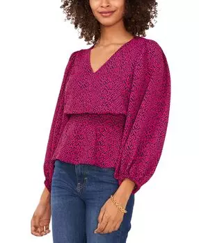 Женский топ с присборенной баской и v-образным вырезом Sam &amp; Jess, мульти