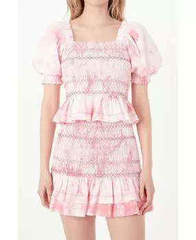 Женский топ с присборенными деталями тай-дай Free the Roses