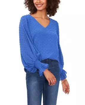 Женский топ с присборенными манжетами в горошек Vince Camuto, мульти