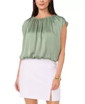 Женский топ с присборенными рукавами Bubble Vince Camuto, зеленый