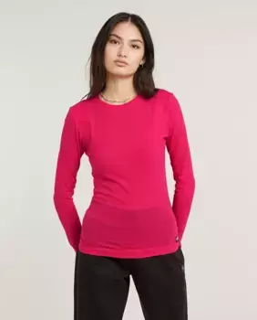 Женский топ с ребристыми вставками на плечах G-Star Raw, розовый