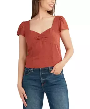 Женский топ с сердцевидным вырезом Clip-Dot BCX, коричневый