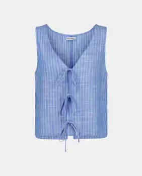 Женский топ с V-образным вырезом на пуговицах Easy Wear, синий