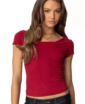 Женский топ с воротником-хомутиком Javi Edikted, красный