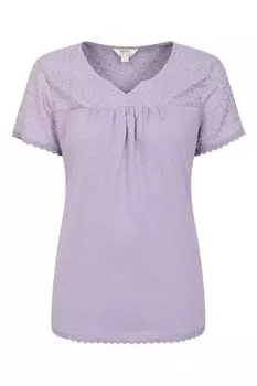 Женский топ с вышивкой Naples из 100% хлопка Mountain Warehouse, фиолетовый