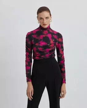 Женский топ с высоким воротником и принтом Simorra, мультиколор