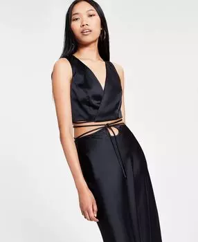 Женский топ с запахом LEYDEN, черный