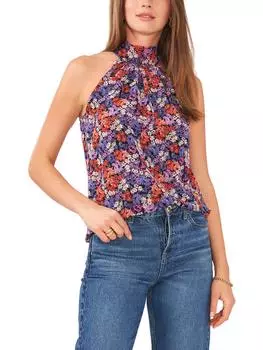Женский топ с завязками на шее и цветочным принтом 1.State, цвет black multi
