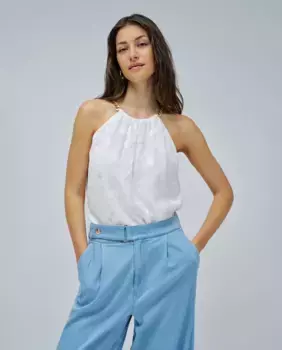 Женский топ с жаккардовой вышивкой Salsa Jeans, естественный