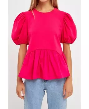 Женский топ смешанной техники English Factory