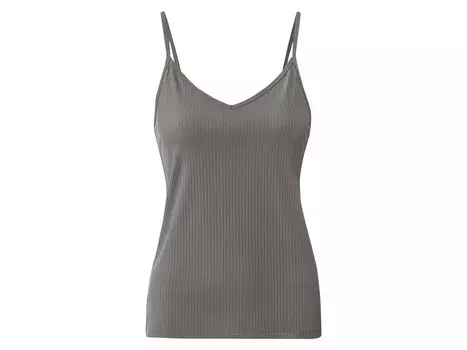 Женский топ-спагетти esmara в мягкую рубчатую ткань, зеленый
