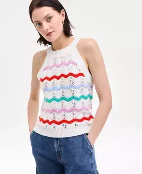 Женский топ-свитер с асимметричным вырезом и запахом On 34th, мультиколор