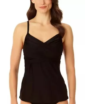 Женский топ танкини медного цвета с перекрестным передом Coppersuit, черный