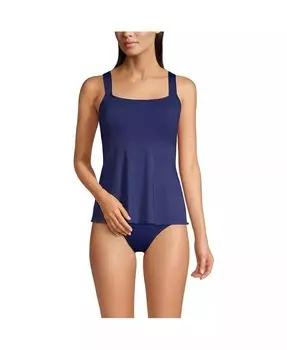 Женский топ танкини с флаттером Lands' End, синий