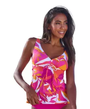 Женский топ-танкини с комбинированным принтом LASCANA, розовый