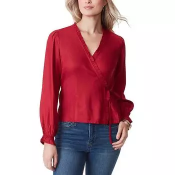 Женский топ Tanya с завязками по бокам и длинными рукавами Jessica Simpson, цвет rio red