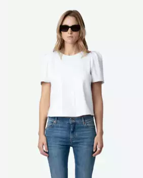 Женский топ Tchao с короткими рукавами и пайетками Zadig & Voltaire, белый