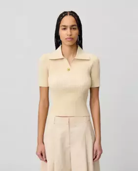 Женский топ тонкой вязки Claudie Pierlot, бежевый