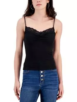 Женский топ-топ с вышивкой на шее Self E, черный