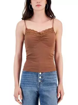 Женский топ-топ с вышивкой на шее Self E, цвет acorn