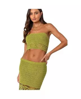 Женский топ-труба Ida крючком Edikted, зеленый