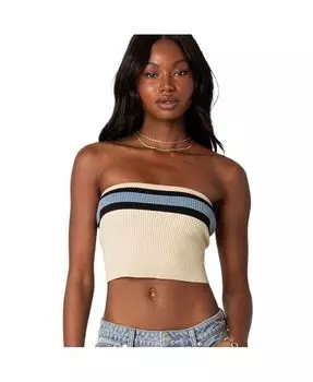 Женский топ-труба кипрской вязки Edikted, тан/бежевый