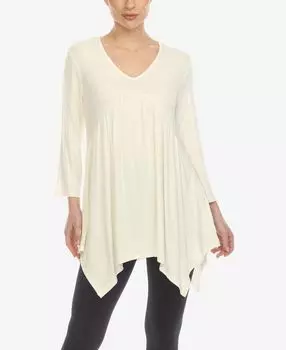 Женский топ-туника с завышенной талией White Mark, белый