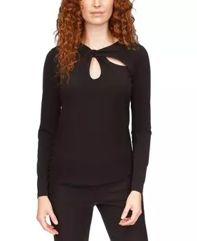 Женский топ twist keyhole, стандартный и миниатюрный Michael Kors, черный