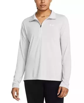 Женский топ Twist Tech с молнией до половины и логотипом Under Armour, черный