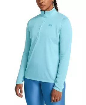 Женский топ Twist Tech с молнией до половины и логотипом Under Armour, коричневый