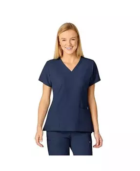 Женский топ W123 Flex Back со стилизованным V-образным вырезом, красный, размер S Regular Wink, синий