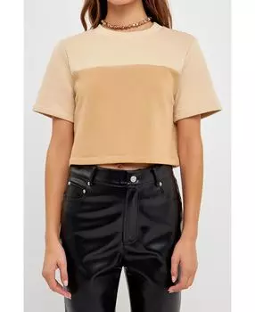 Женский топ в домашней одежде с цветными блоками Grey Lab