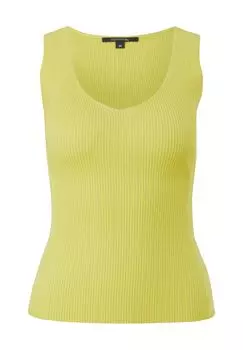 Женский топ в рубчик на широких бретелях comma,, желтый