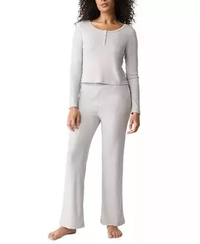 Женский топ в рубчик с длинными рукавами GAP, мультиколор