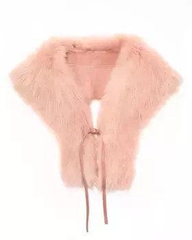 Женский тосканский меховой воротник из ягненка розового цвета Maximilian, цвет Rosa