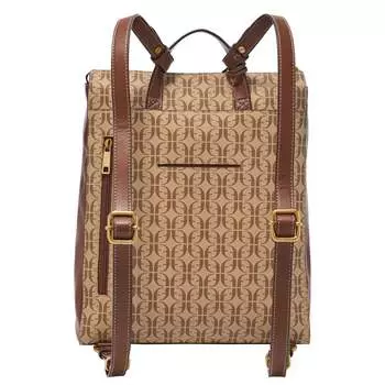 Женский трансформируемый рюкзак Fossil Elina с принтом, коричневый