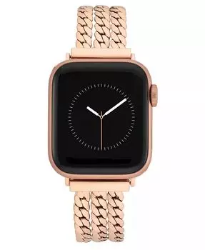 Женский трехрядный браслет-цепочка из сплава, совместимый с Apple Watch диаметром 38/40/41 мм Anne Klein, розовый